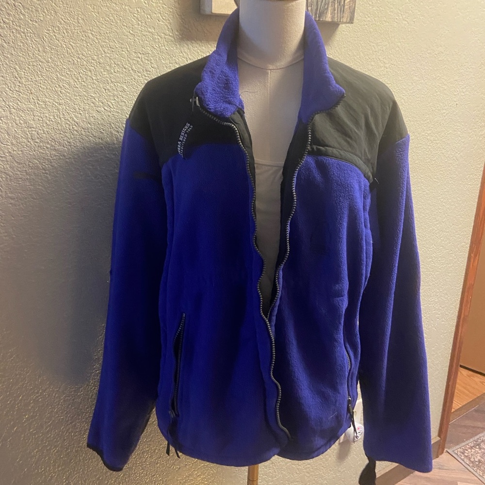 Sierra Designs Blue and Black Fleece Jacket